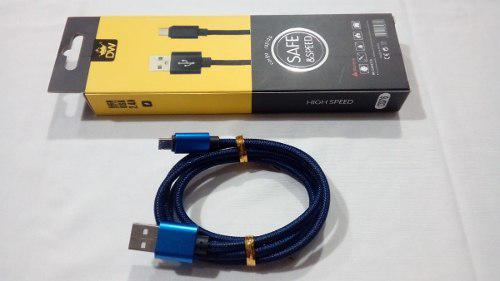 Cable Micro Usb A Usb Datos Nylon Flexible 1 Metro