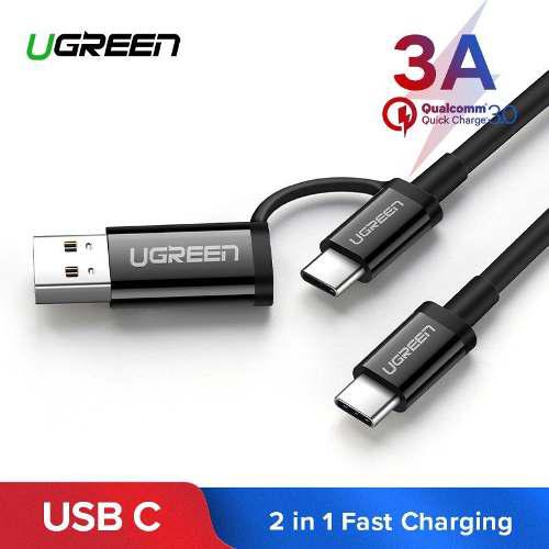 Ugreen Carga Rapida 3a (2en1) Cable De Tipo C A Usb