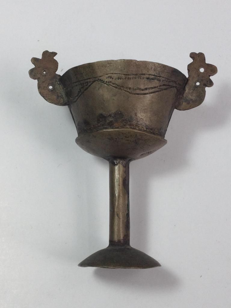 Antigua copa de plata, inca colonial