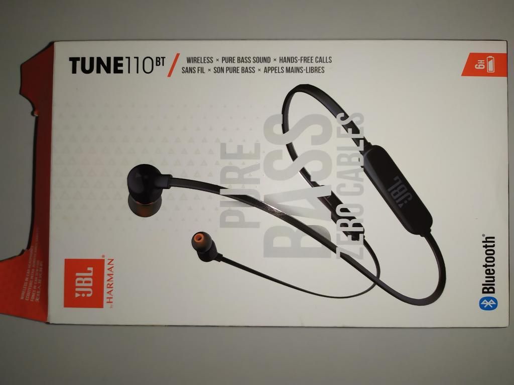 JBL Audifonos Bluetooth Pure Bass Sound T110BT - Color Negro