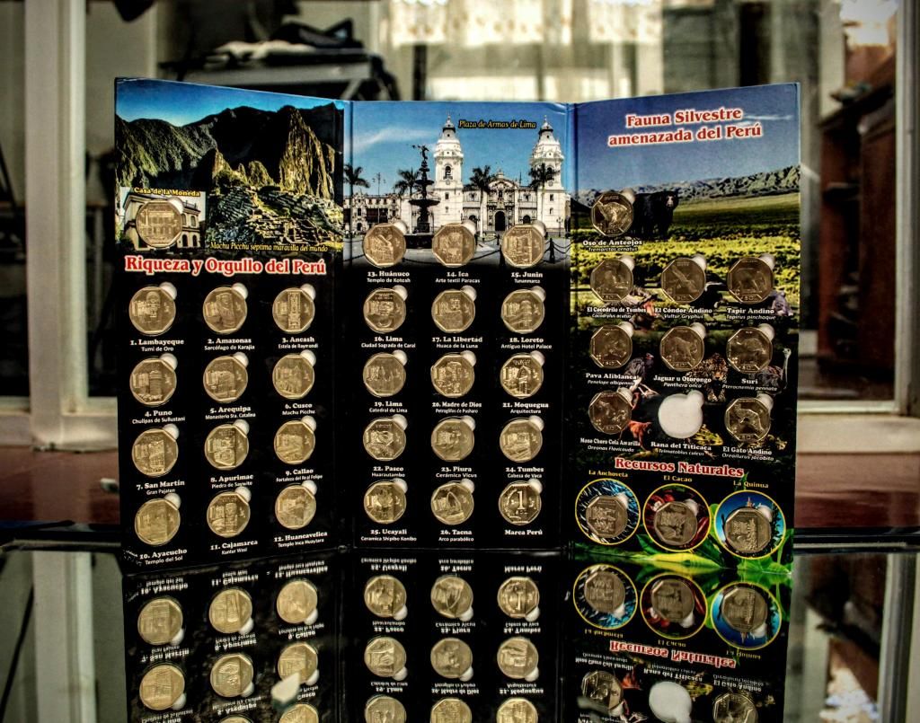 Álbumes de colección - series numismáticas del Perú -