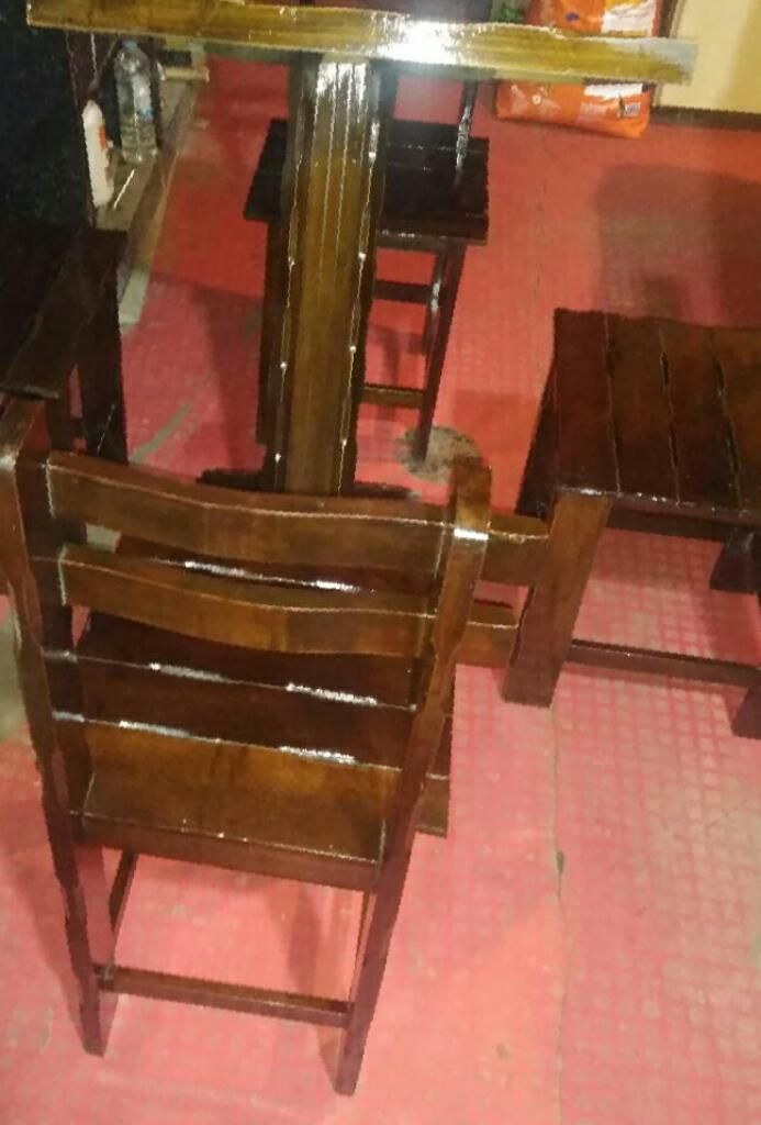 6 Juegos de Mesa Madera para Restaurante