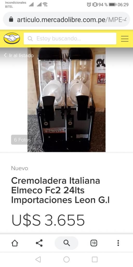 Cremoladera ELMECO