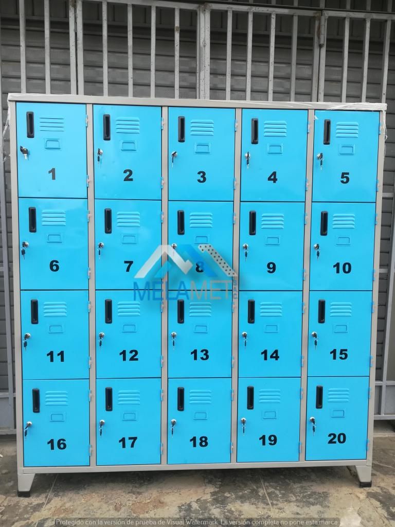 locker metalico 20 puertas con llave cada casillero