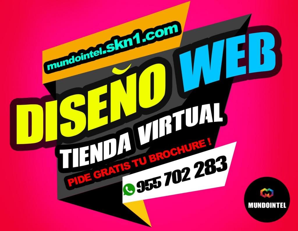 DISEÑO WEB-TIENDA VIRTUAL con diseño de brochure gratis!