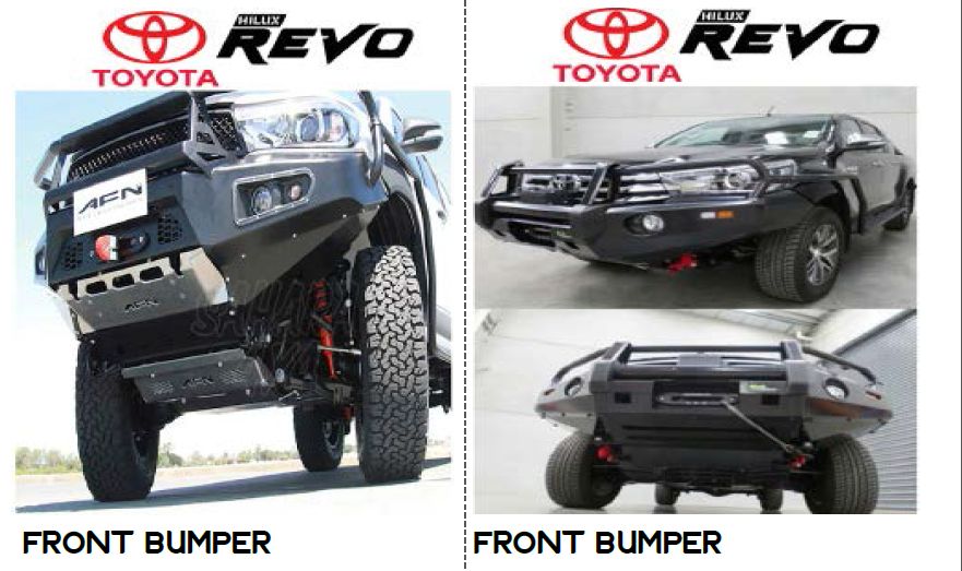 Front Bumper para Toyota Hilux Revo Parachoque mataperro