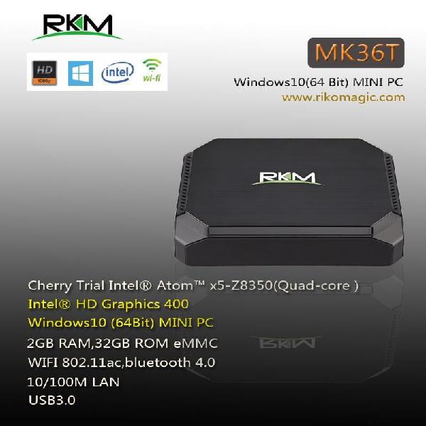 Mini Pc Rikomagic Mk36 Quad Core 2Gb Ram 32Gb disco Windows