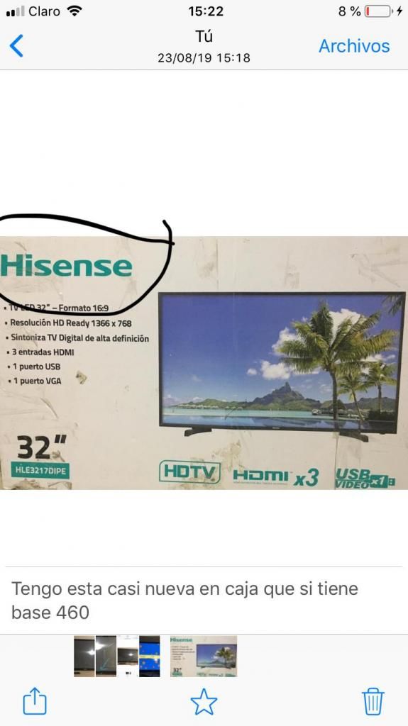 Tv 32 pulgadas Hisense
