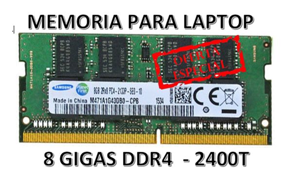 OCACION !! VENDO MEMORIA DE 8 GIGAS PARA LAPTOP !! DDR4