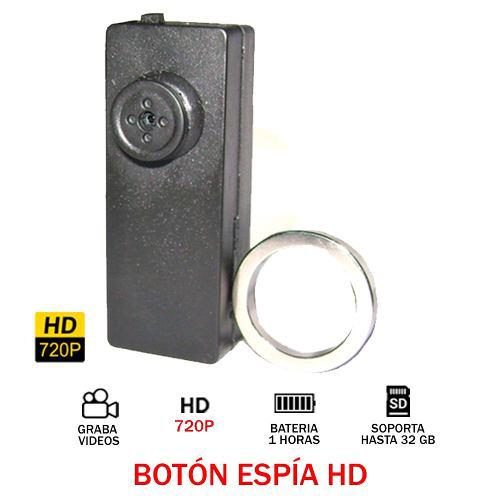 Botón Cámara Espía Hd 720p Con Anillo Graba Audio Y Video