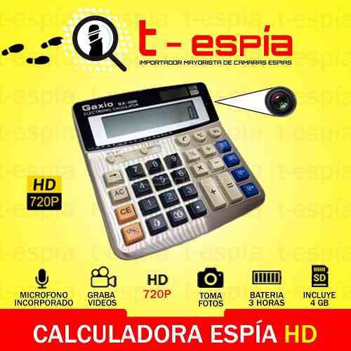 Calculadora Cámara Espía Hd 720p Audio Video Oculto 3h