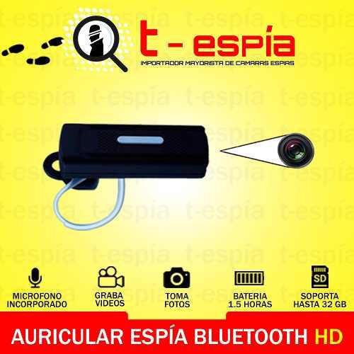Cámara Auricular Espía Audio Y Video Hd 720p Bluetooh