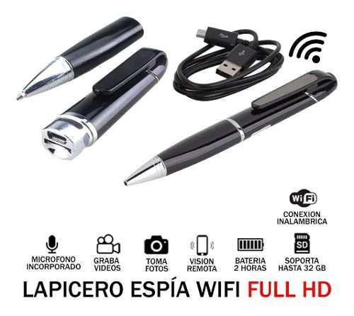 Lapicero Espía Wifi Full Hd Cámara Audio Video Oculto