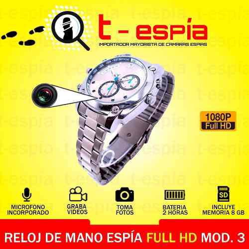 Reloj Cámara Espía Oculta 2h 1080p Audio Video 8gb