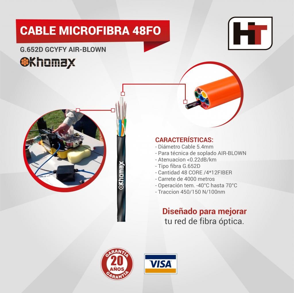 Cable Microfibra 48fo G.652d Gcyfy Air-blown