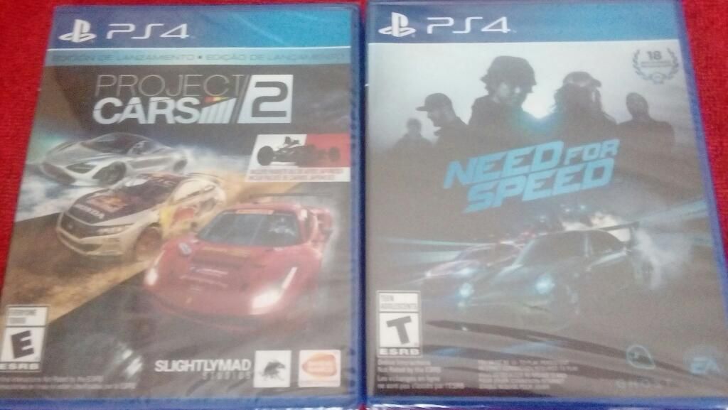 Need For Speed Y Project Cars 2 Ps4