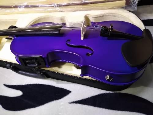Violin Electroacustico De Excelente Calidad.. Color Violeta