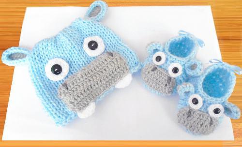 Bebe Crochet Gorro Zapatitos 0 A 3 Meses Baby Shower