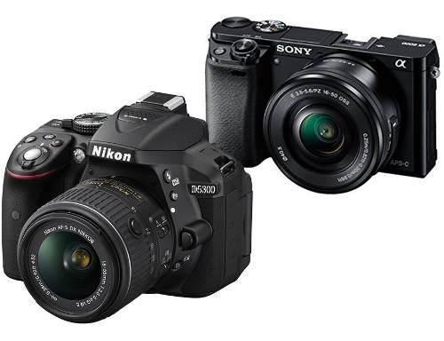 Cámara Nikon D5300 (18-140mm) + Sony A6000 (16-55mm)