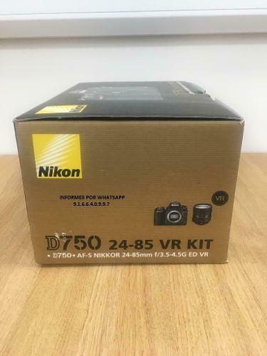 Nikon D750 Fx-24.3mp 24-120mm + Estuche + 2sd 128gb Vr Nueva