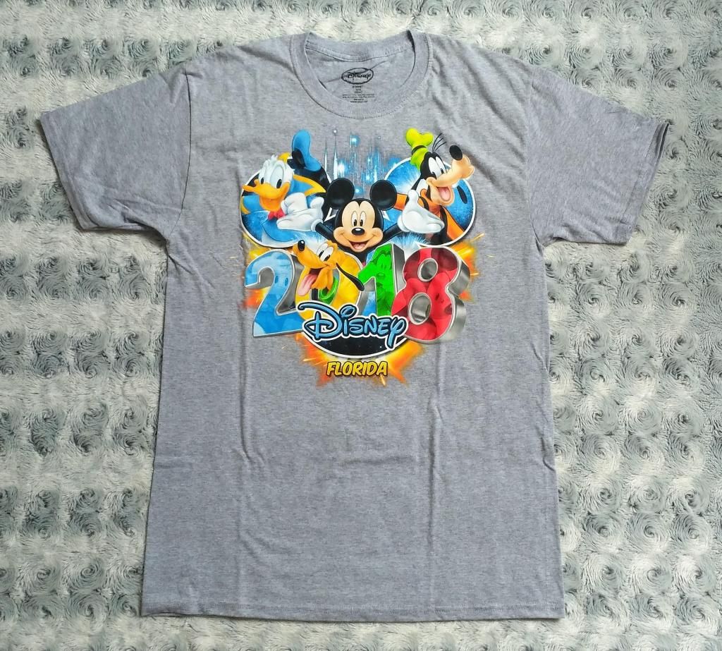 Polo Gris Disney Original De Mickey Original Talla M Nuevo
