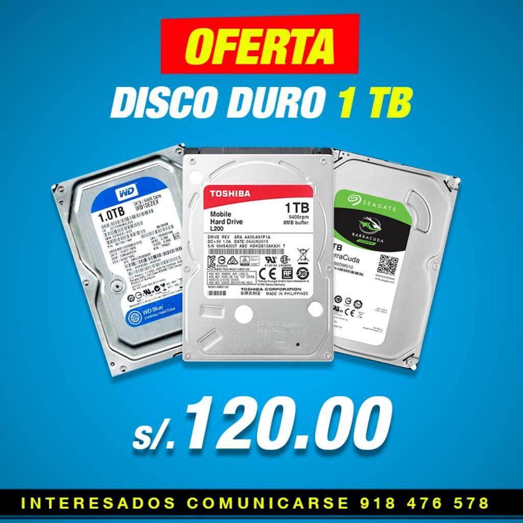 Oferta Unica Disco Duro 1 Tb Nuevo