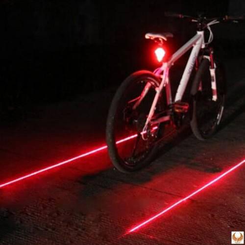 Luces Traseras Bicicleta 5 Led, 2 Laser, 3 Modos De Luz Rojo