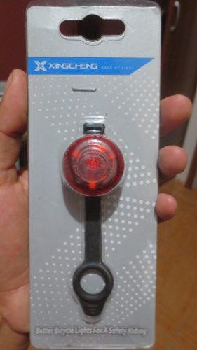 Luz Casco Trasera Bicicleta Roja 3 Led 2 Funciones Potente