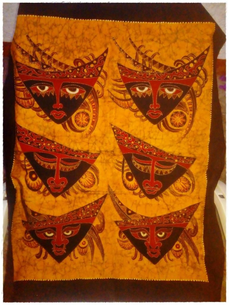 Batik tela Marruecos decorativo original