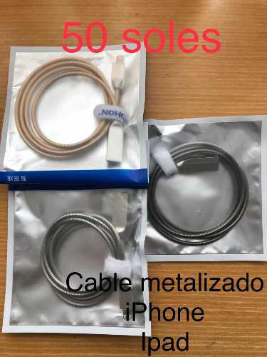 Cables Metalizados Para iPhone O iPad