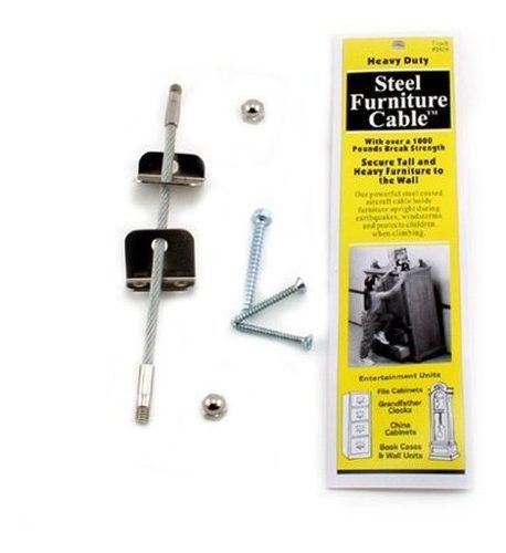 Quakehold 2830 7inch Steel Furniture Cable