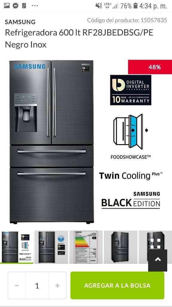Refrigeradora Samsung 781lt Nuevo