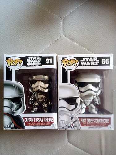 Funko Pops Phasma Chrome Y Stormtrooper (Vaulted)