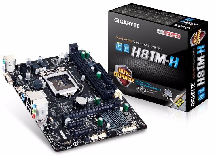 KIT Gigabyte H81MH, procesador core i5 cuarta generacion