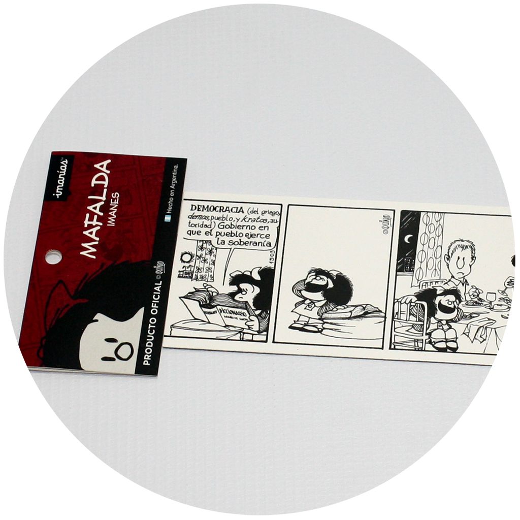 Tira imantada Mafalda 'democracia'. Producto oficial