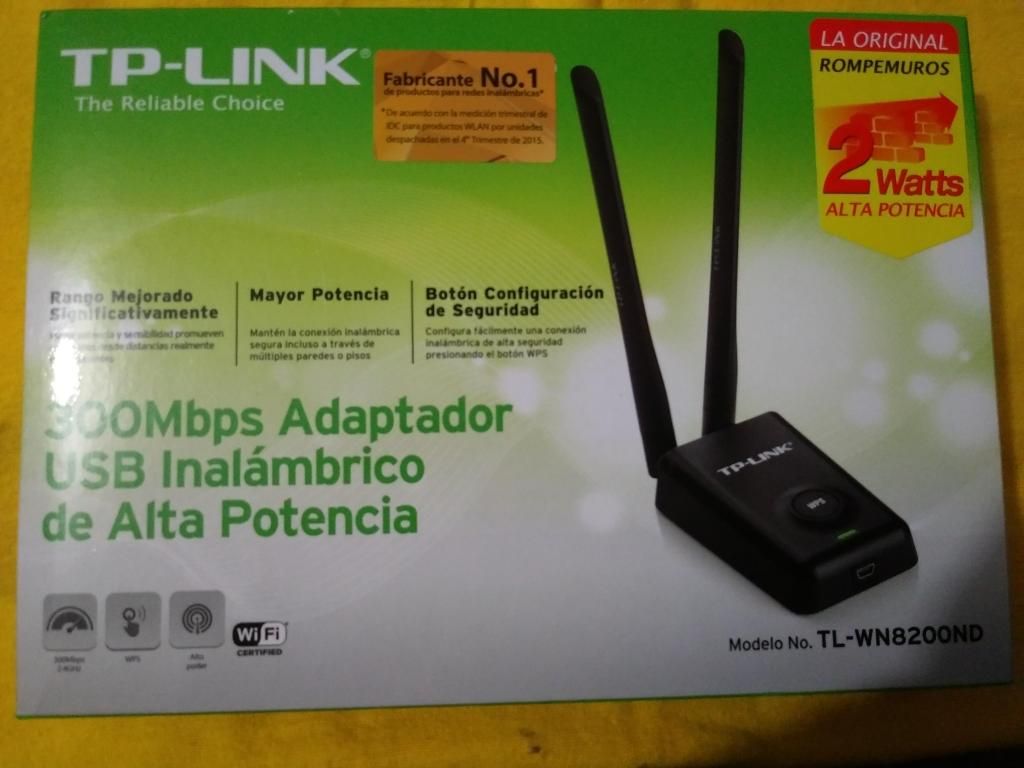 Adaptador Wifi Receptor Usb Inalambrico Potencia 300 Mbps