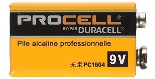 Baterias Alcalinas Duracell Procell, 9v, 12 / Caja