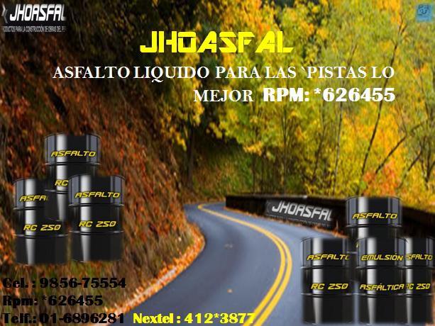 Venta de Manto asfaltico Somos la empresa Jhoasfal e.i.r.l