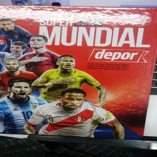 super libro mundial depor rusia 2018 coleccion futbol peru