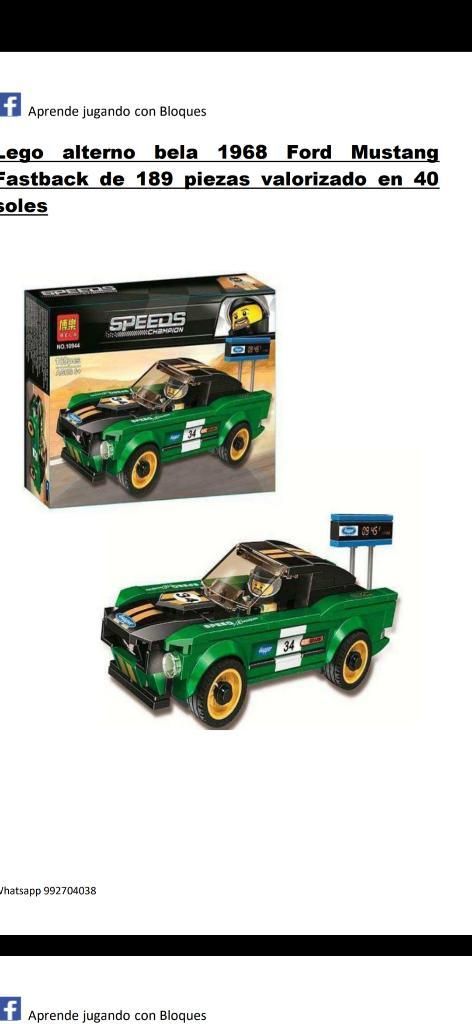 Lego Alterno Ford Mustang Bela