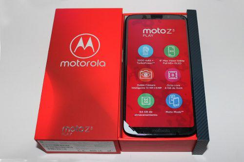 Celular Motorola Moto Z3 Play Con Cargador En Caja