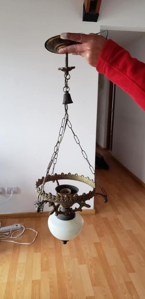 Lámpara de bronce vintage