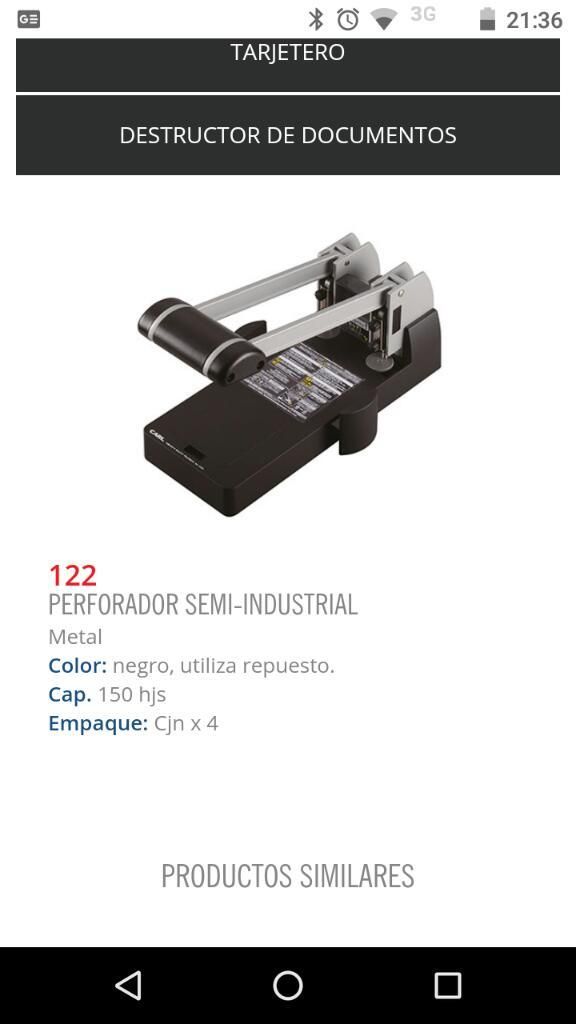 Perforador Semi Industrial Carl 122n