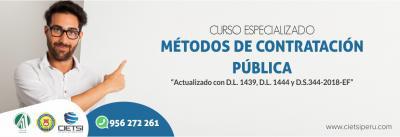CURSO ESPECIALIZADO MÉTODOS DE CONTRATACIÓN PÚBLICA 2019