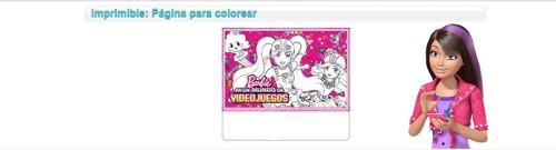 Imprimible: Página Para Colorear Barbie