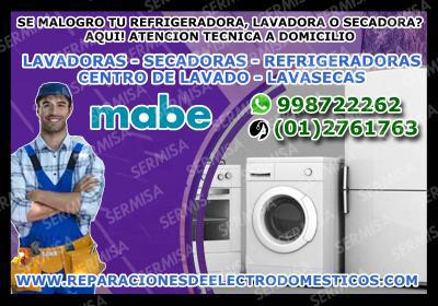 Servicio técnico MABE>LAVADORAS-SECADORAS en SMP 998722262