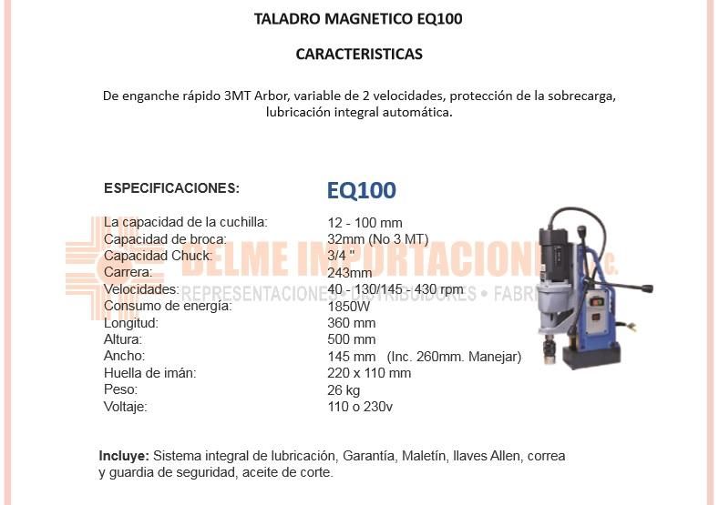 Taladro magnetico EQ100 Unibor