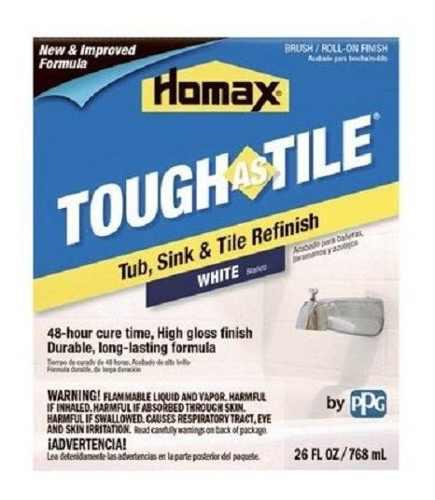 Homax 720773 Tub Y Sink Brushon Onepart Epoxy 26ounce Blanco