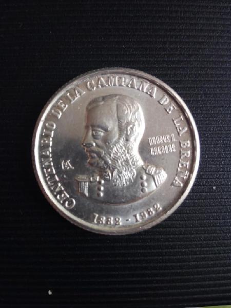 moneda de plata centenario de la campaña de la breña.