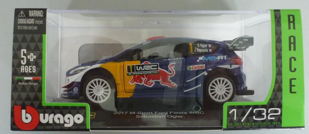 BBurago 1/32 Ford Fiesta WRC Red Bull Tag: hotwheels